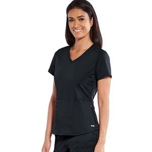 NWT large Greys Anatomy black “Lane” scrub top